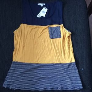 It Girl Large Blue and Yellow Tank